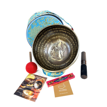 Cuenco tibetano Clásico Grabado de 20 cm Shiva Om 8.